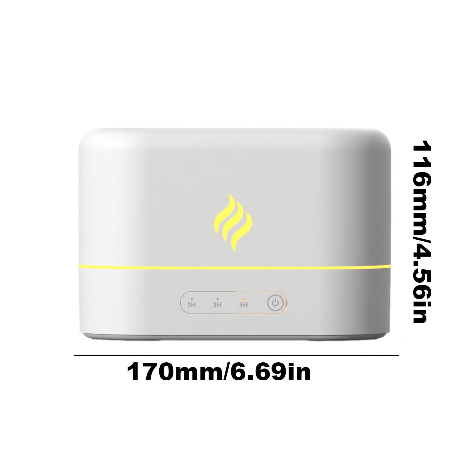 Dyfuzor oleju, komputerowe dyfuzory zapachowe, dyfuzor USB komputerowy, dyfuzor aromatu o zimnej mgle z 20 dB bez hałasu, 7 kolorów płomienia, automatyczne wyłączanie bez wody (A)