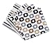 T-fal Textiles 4 Pack 100% Cotton Print Dual Kitchen Dish Cloth, Stripe/Bulb Neutral