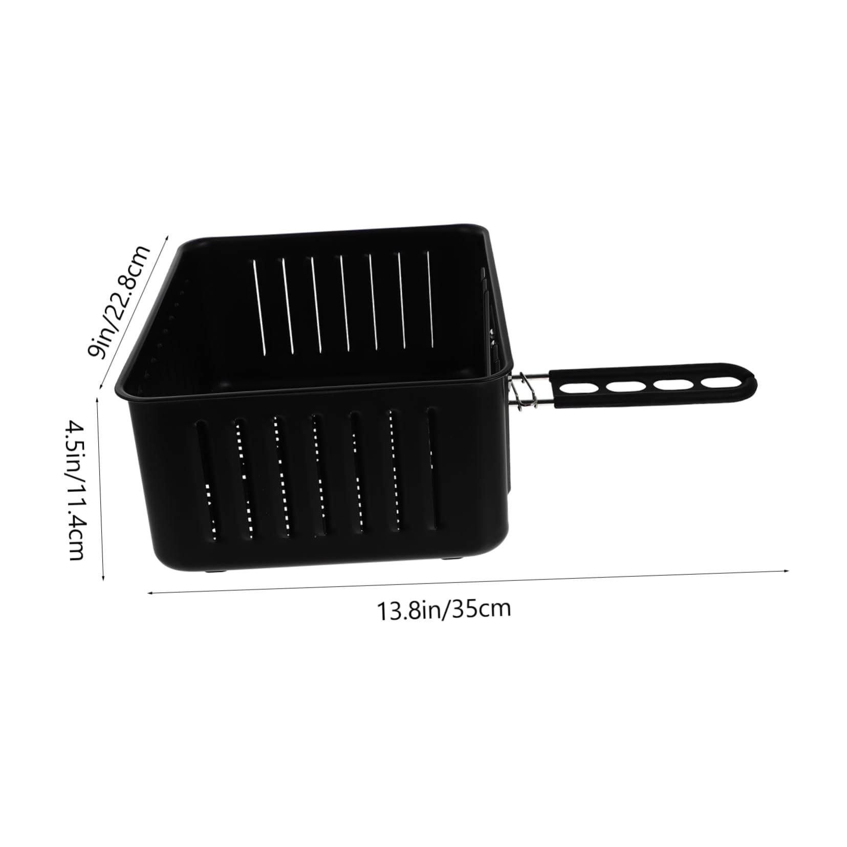 Mipcase Air Fryer Baskets 1 Pc Square Fryer Basket for Chicken Wings French Fries Snacks Sturdy Construction Easy to Use