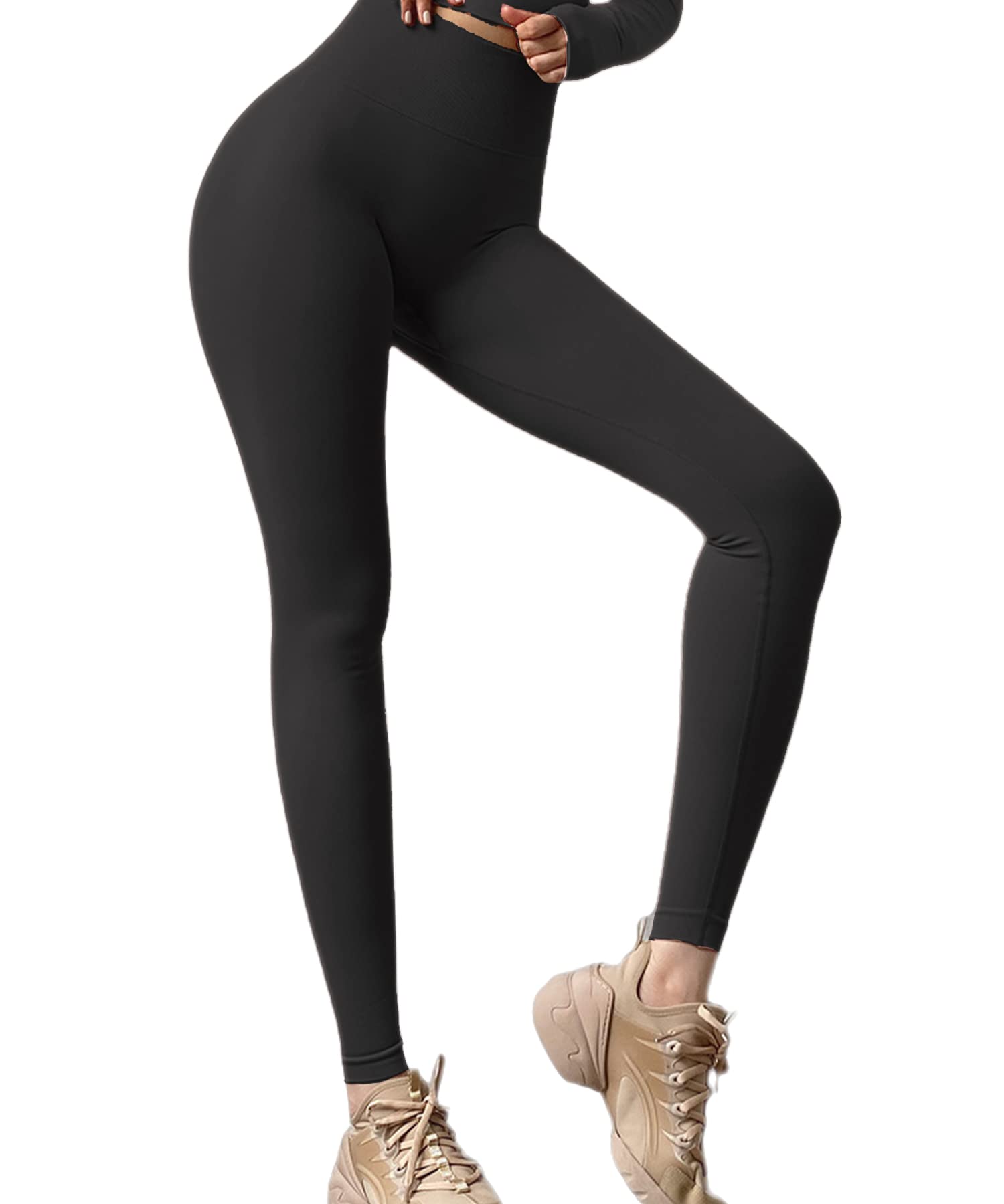 Merlvida Leggins Sportivi Donna Vita Alta Leggings Push Up Pantaloni Palestra Controllo della Pancia Anticellulite Pantacollant Opaco Elastici Tuta Collant Abbigliamento Sportivo Donna Yoga Fitness