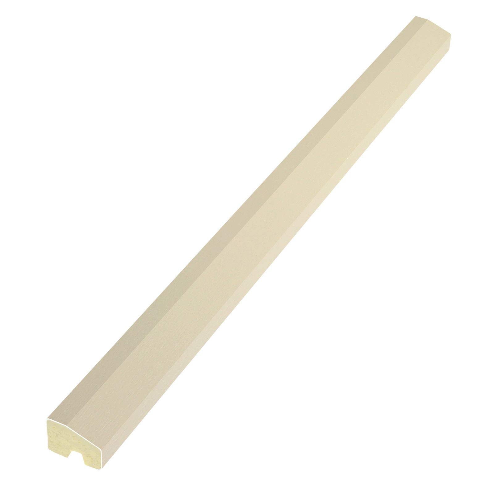 20mm x 15mm Chamfered Bead uPVC Plastic Window Door Finishing Trim (2.5m) - Cream