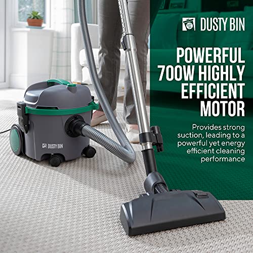 Dusty Bin Bagless Cylinder Vacuum Cleaners – Powerful, Lightweight Floor & Carpet Bagless Vacuum, Large 6L Canister, Easily Portable - Easy to use for Stairs and Car Cylinder Vacuum Cleaner - Image 3