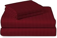 Vista 5 de Pizuna Sábanas de algodón de fibra larga de 300 hilos, sábanas de satén suave con bolsillo profundo de 15 pulgadas