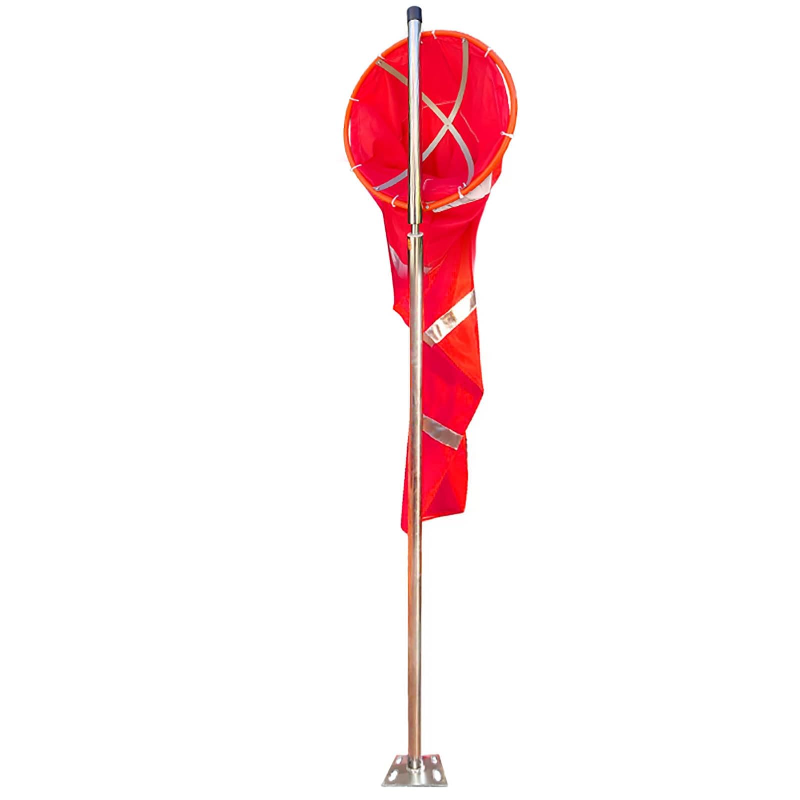 Manche à air rotative réfléchissante de 2,2 m avec mât inox pour toiture et jardin