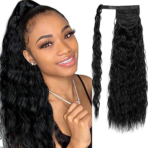 DODOING Kinky Curly Wrap Around Ponytail Extension Cover