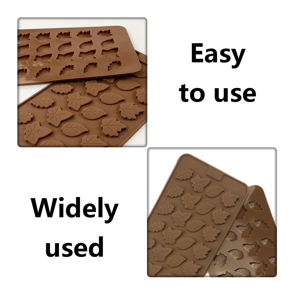 2 stampi in silicone 3D a forma di foglia di agrifoglio