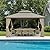 PURPLE LEAF 12' x 14' Outdoor Hardtop Gazebo with 9 Pieces Outdoor Dining Set, Champagne Aluminum Gazebo with Galvanized Steel Double Roof, Curtains and Netting for Patio Lawn and Garden