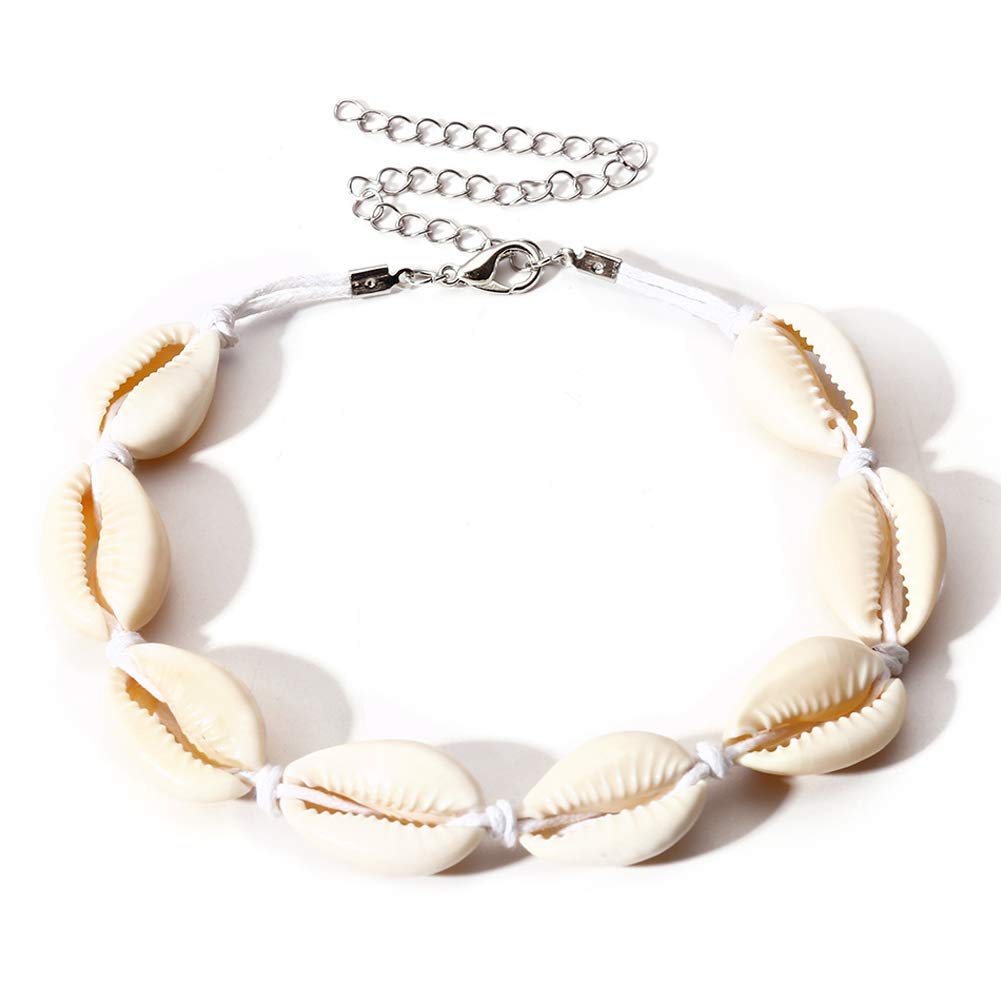 para Ella, Tobillera para Mujer, Pulsera De Tobillo con Cuentas Naturales De Concha, Joyería para Pies De Playa Hecha A Mano, Estilo Hawaiano, Ajustable para Mu,