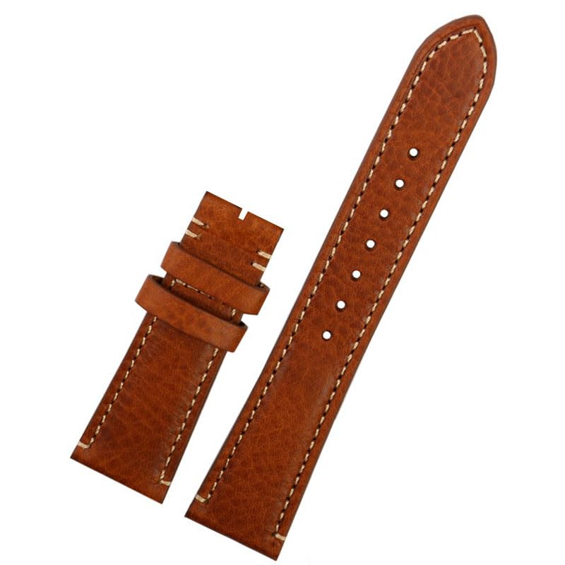 Bracelet de montre en cuir Tudor 22mm rétro italien marron noir pour homme
