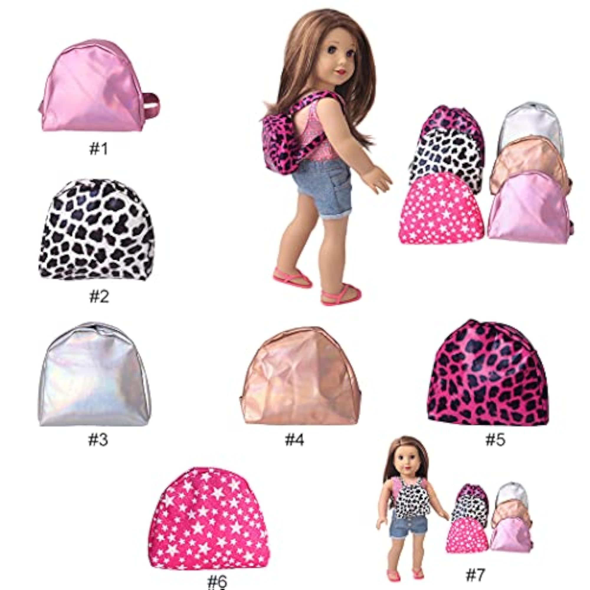 Casual Simple Creative Leopard Star Doll Travel Bag