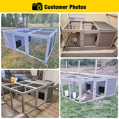 Aivituvin Walk in Chicken Coop, Chicken House Coop, Hühnerstall für 8 Hühner, Outdoor Geflügel Entengehege Kleintier… – Bild 3