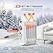COSTWAY Oil Filled Radiator Heater, 700W Portable Space Heater with Adjustable Thermostat, Overheat Protection, Electric Heater for Bedroom, Indoor use