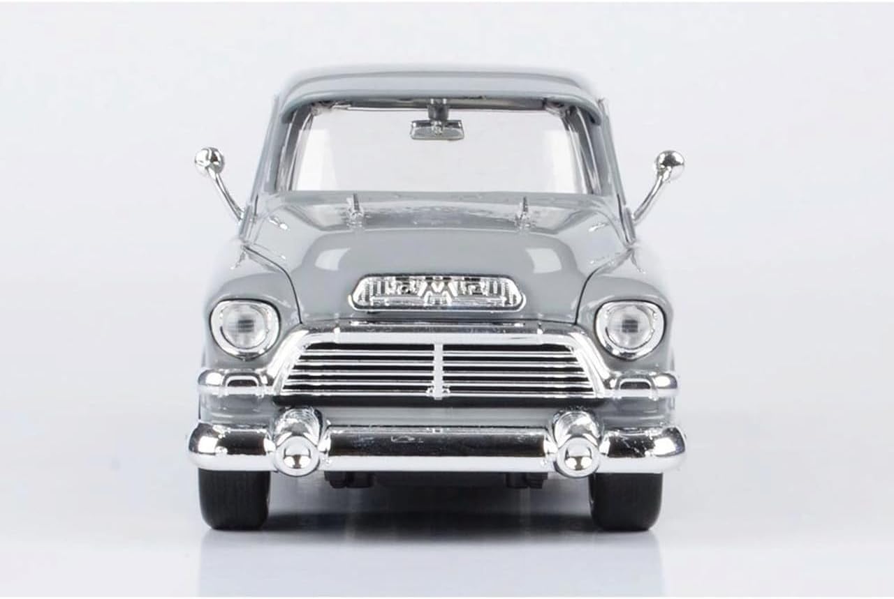1957 Blue Chip Pickup - Gray 1:24 Scale Diecast Model Truck by Motormax