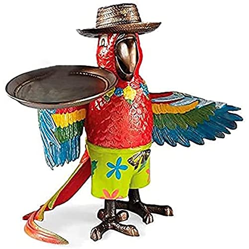 Nachen Drink Serving Parrot Butler - Parrot Tray Side Table - Parrot Butler Statue Outdoor Beach Accessories And Parrot Statue Patio Tables Garden Decor #TOP6