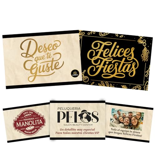 Cia&Co Tarjeta Personalizada Especial Añade un Mensaje Único, Imagen o Logo para Acompañar tu Lote o Cesta Regalo – Tarjeta a todo color