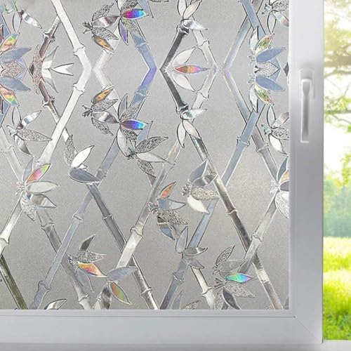 Película adhesiva estática 3D para aplicaciones de vidrio interior   Adhesivo de privacidad de PVC que bloquea la luz UV mejora la eficiencia térmica durante todo el año