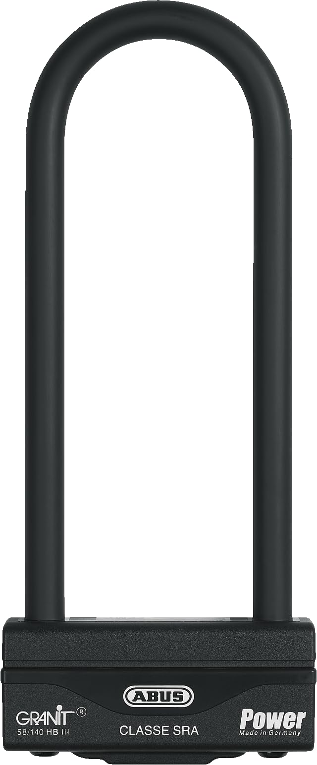 ABUS U-lock Granit Power 58/140HBIII - mocny zamek motocyklowy z podwójnym zamkiem - poziom bezpieczeństwa ABUS 18 - wysokość szekly 100 mm