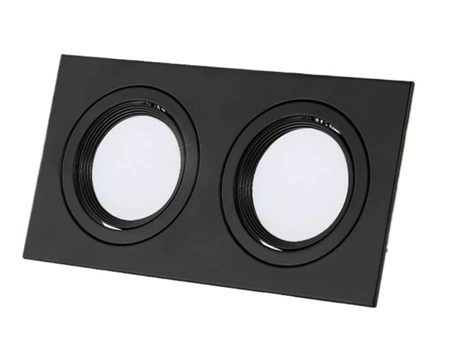 Lámpara de techo premium con foco LED empotrado doble regulable COB y acabado blanco limpio