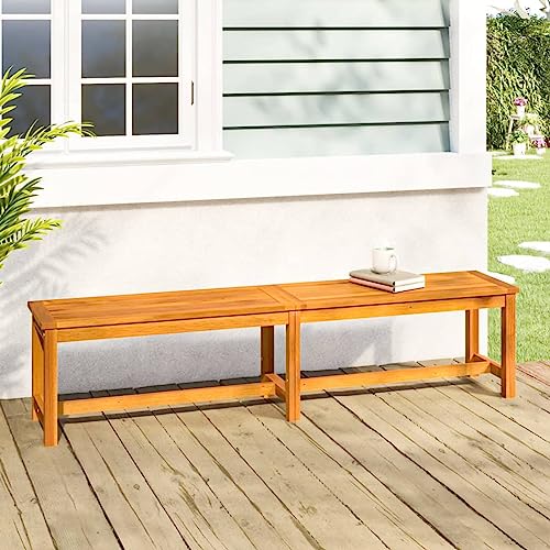Xichuzi Banco de jardín, Banco Jardin Exterior, Bancos para Exterior, Banco Balcón, Banquillo De Jardin, Madera Maciza de Acacia 180x35x45 cm