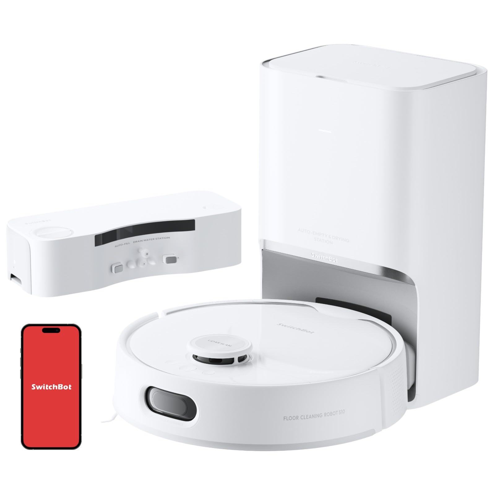 SwitchBot ロボット掃除機 S10 Amazon.co.jp: 【セット買い】SwitchBot ロボット掃除機 S10 水