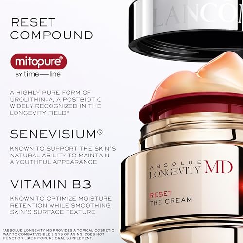 Lancôme Absolue Longevity MD Reset Face Cream, Anti-Aging Facial Moisturizer for Mature Skin, Hydrating Formula with Niacinamide and Mitopure, Improves Fine Lines, Wrinkles, Loss of Firmness - Image 6