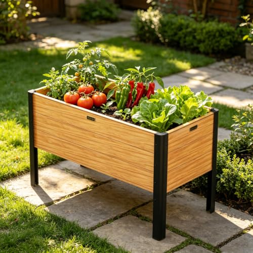 Jardinería sin curvas con esta cama de jardín elevada para evitar dolor de espalda 4