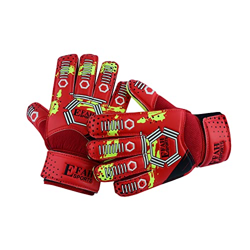 EFAH SPORTS Football Goalkeeper Gloves For kids Boys Children Youth Soccer Goalie Goalkeeping Glove with Strong Grip Palms (Size 4 - Image 4