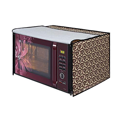 Image of DREAM KING Stylish Design & Printed Microwave Oven Cover Full Closure |waterproof & Dustproof Oven Cover Suitable for All Models - Multicolour SA58