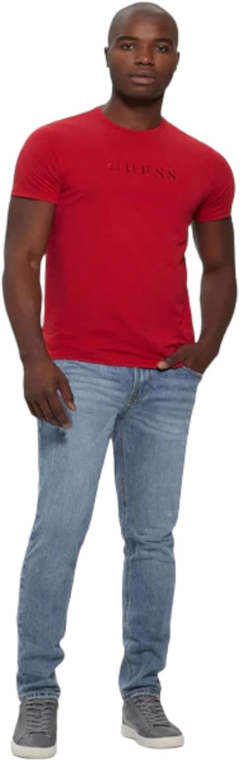 Guess Mens Short Sleeve Classic Pima Embroidered Logo - Image 2