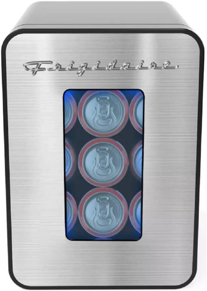 frigidaire Mini Fridge Holds 15 Cans or 10 Liters Stainless