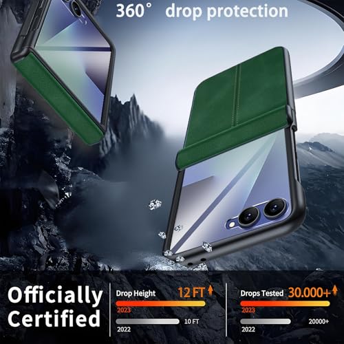 Coque cuir synthétique Z Flip 7 avec protection charnière et écran - 4
