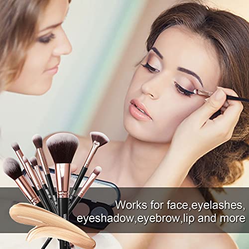 Image of Maange Makeup Brushes Set, 20 Pcs Professional Travel Make Up Brushes, Foundation, Eyeshadow, Blush, Kabuki, Blending, Concealers, Face Powder, Eye Makeup (Black Gold)