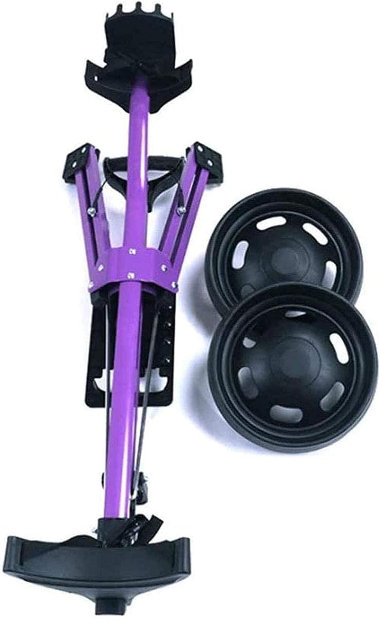 Carrello da Golf Leggero Carrello da Golf Pieghevole a 2 Ruote Facile da trasportare con Pannello Multifunzionale, Realizzato in Lega di Alluminio