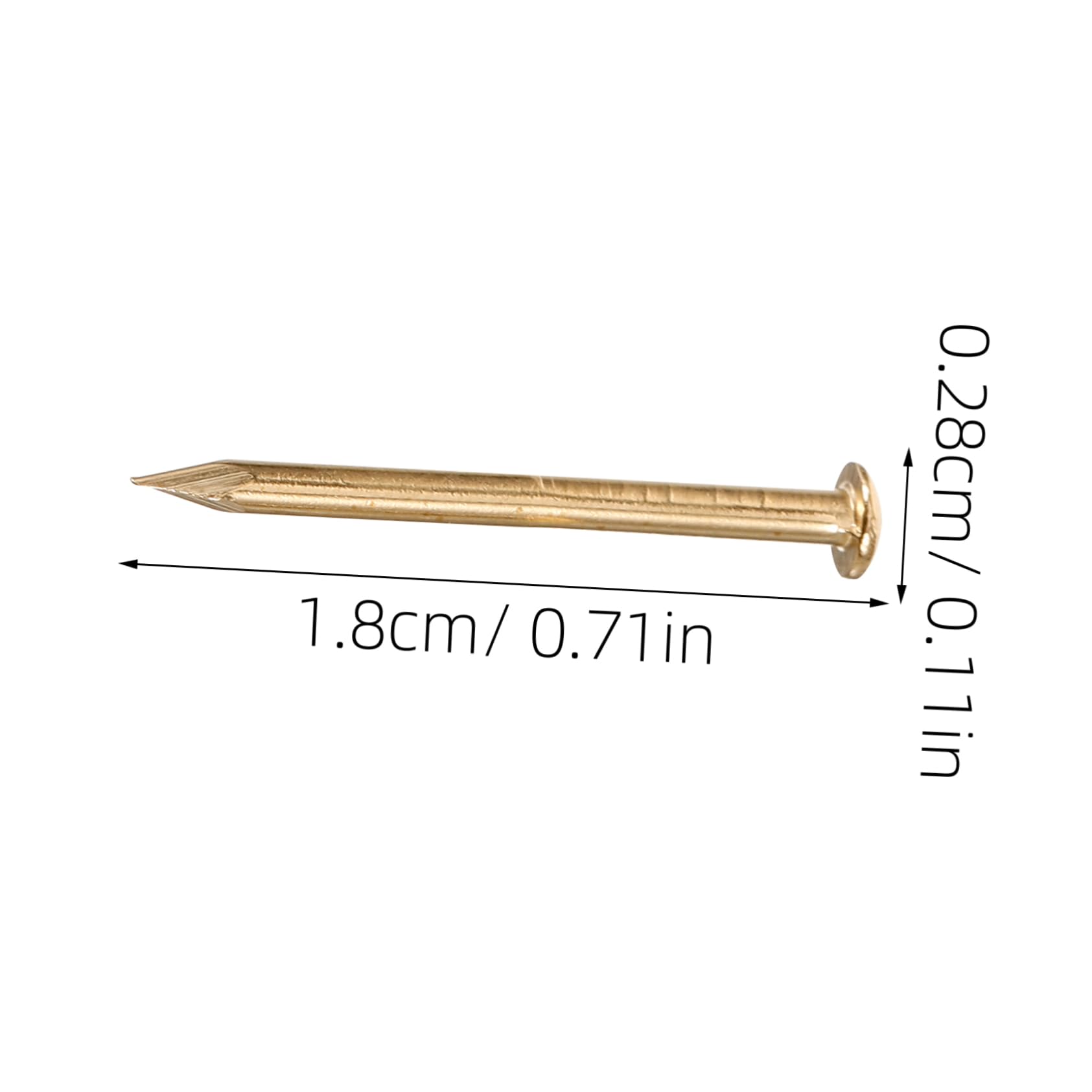 MUSISALY Set of 100 Round Brass Nails 18mm Diameter Perfect for Furniture Decor Nails Supply