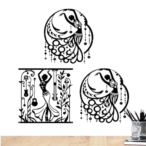 Metal Femed Female Art Wall Decors abstrait pour jardin et salon boho