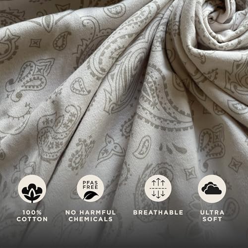 Image of Moby Baby Wrap Carrier Classic for Newborns to Toddlers (8-33lbs), Infant Sling Carrier, Lightweight & Hands Free Design, Adjustable for All Body Types (Bandana)