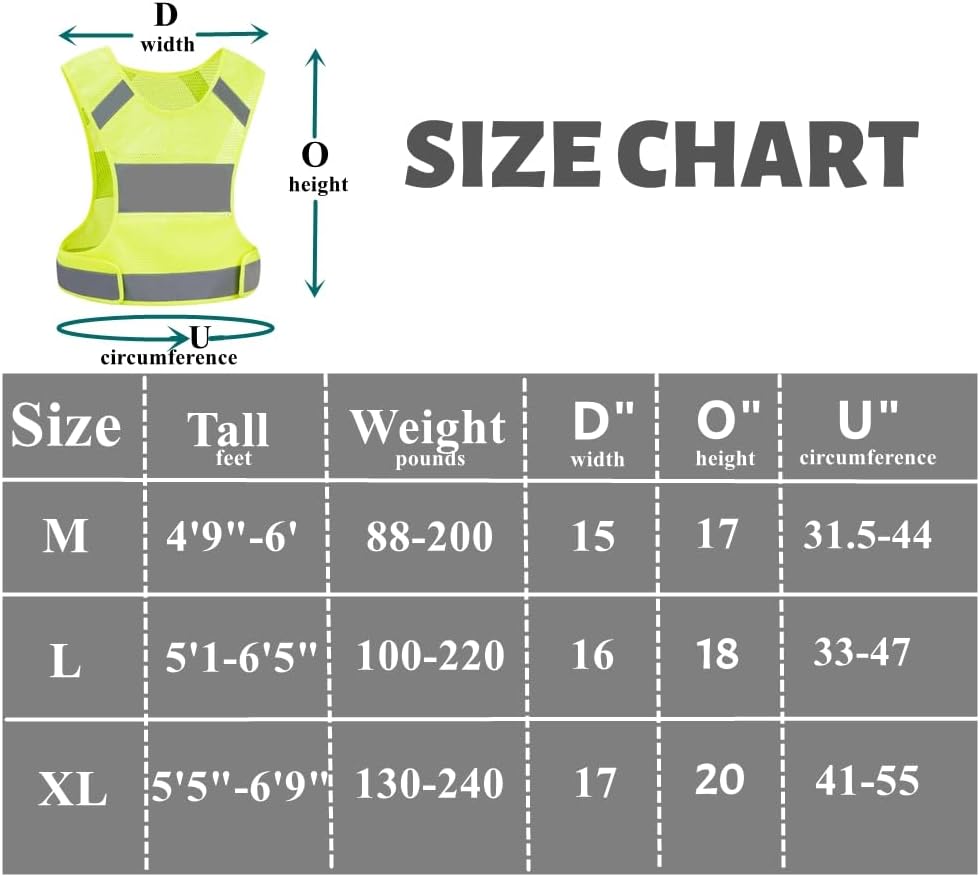 Reflective Vest Safety Running Gear - High Visibility Vest with Pocket for Running, Biking, Walking, Women & Men - Image 8