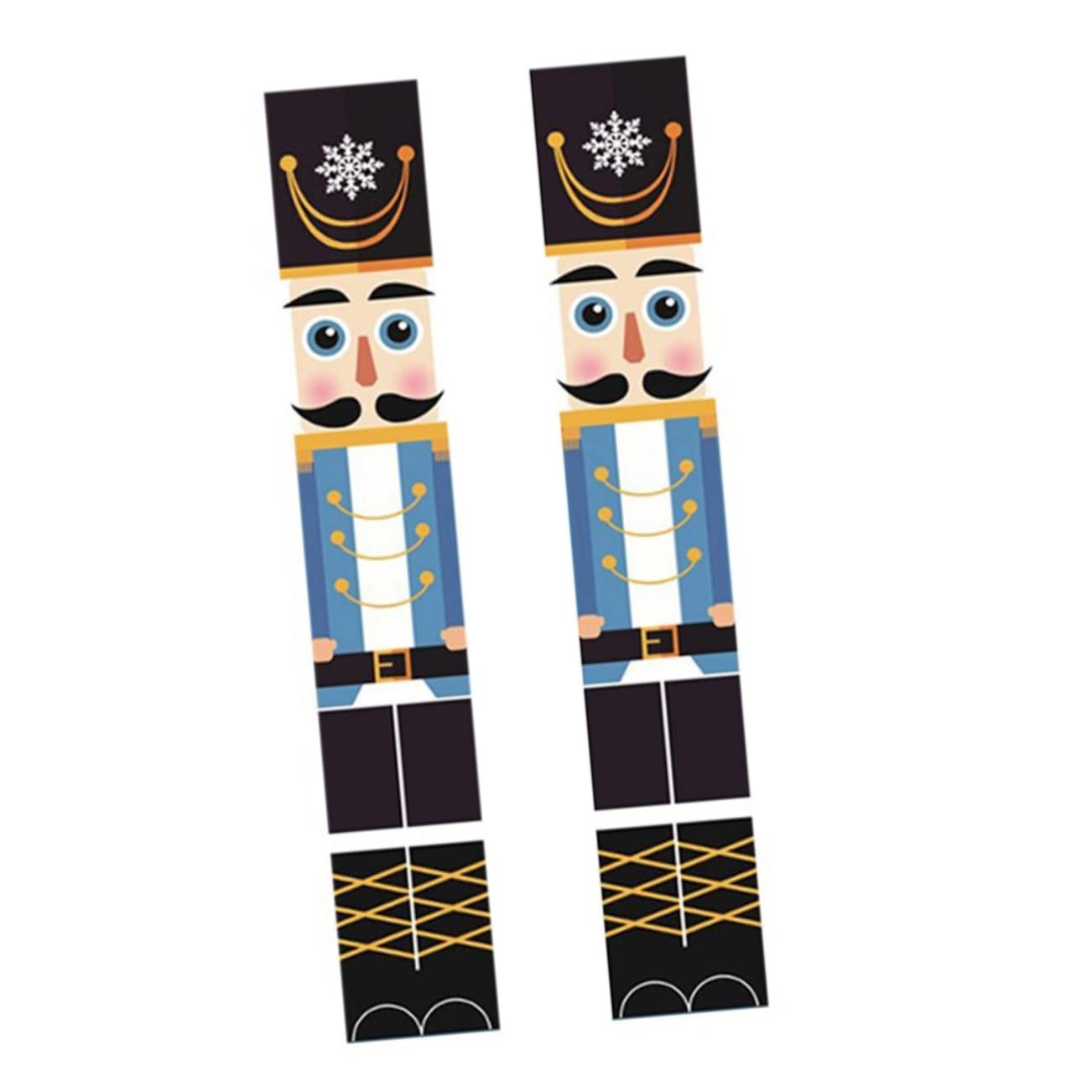 COLLBATH 1 Par Pareado de soldado de nogal adornos navideños para el porche decoración de la puerta de navidad decoración oficina merry christmas bon nadal pareados de la puerta de entrada