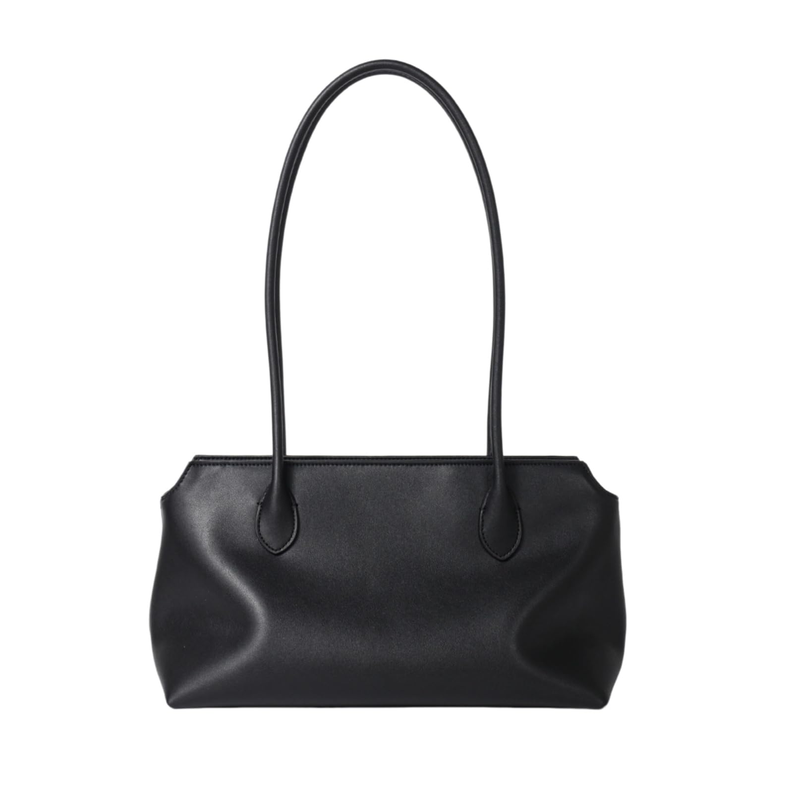 beauty case Borsa In Pelle Reale A Spalla Delle Ascelle Di Grande Capacità Per Pendolari Elegante L'uso Quotidiano Del Lavoro-black
