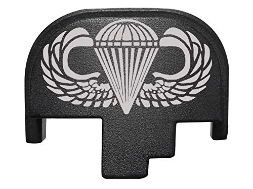 NDZ Performance Rear Back Plate for Smith & Wesson S&W M&P 2.0 Full-Size Compact Black - Airborne Jump Wings