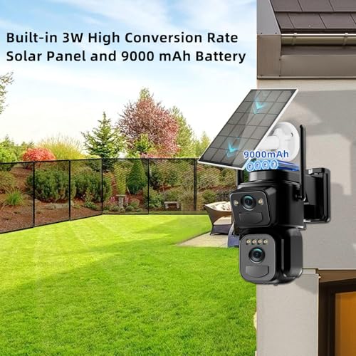 Tutoview 4K 8Mp Solar Security Cameras Wireless Outdoor Battery Powered, 2.4Ghz Dual Lens Bullet & 360°Ptz Linkage Outdoor Security Camera With Solar Panel thumb #5