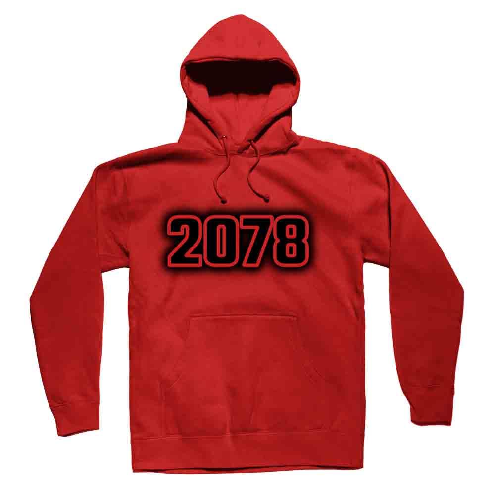 Hoodie rouge unisexe 2078 pour le télétravail et les sorties urbaines