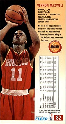 Amazon.com: 1993-94 Jam Session #82 Vernon Maxwell NBA Basketball