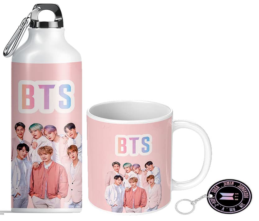 NH10 DESIGNS Bts Signature logo Printed Coffee Mug, 600ml Sipper and Keychain Gift Set For Girls, Boys, Friends, Men, Birthday Gift, Pack of 3 (Microwave Safe Ceramic Tea Coffee Mug-350ml) BTSALLV 257 (B0BMXC2LRL) Amazon Price History, Amazon Price Tracker