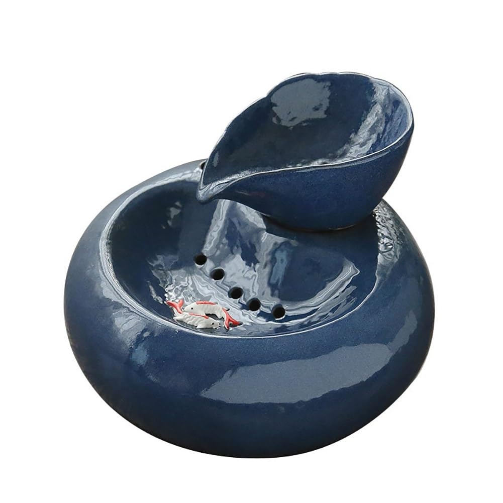 Fuente de Agua de Gato de cerámica, Fuente de Agua de Gato de cerámica Interior elevada Fuente de cerámica for Mascotas Fuente de Gato Ideal for Gatos, Perros y múltiples Mascotas