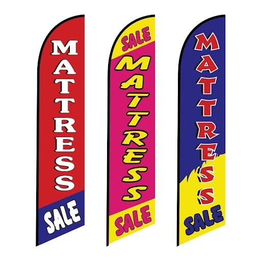 3 Swooper Flags Mattress Open SALE Home Furniture Advertising