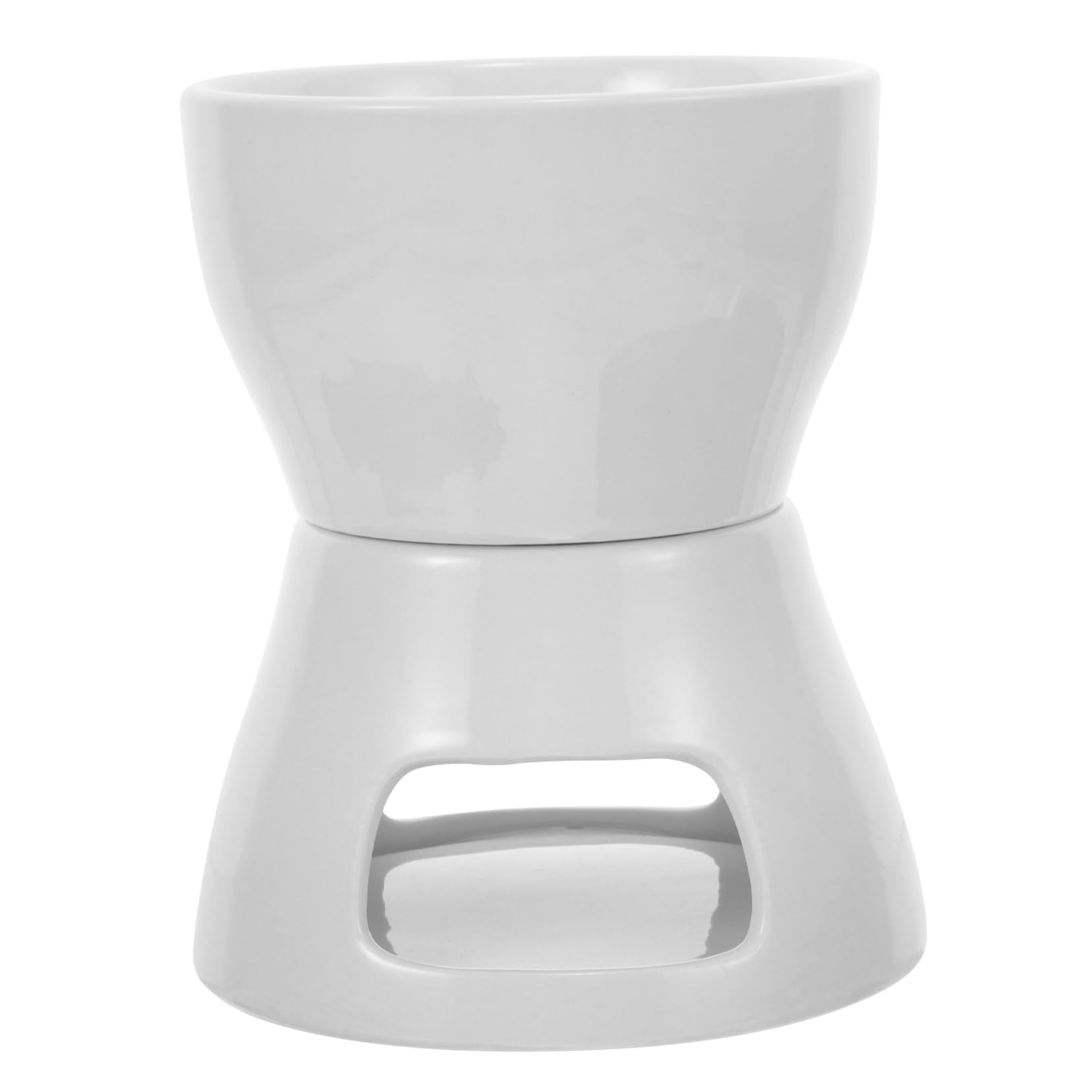 OFFSCH 1set Ceramic Chocolate Cheese Melting Pot for Fondue Flower-themed Design for Parties Outdoor Gatherings and Afternoon Tea