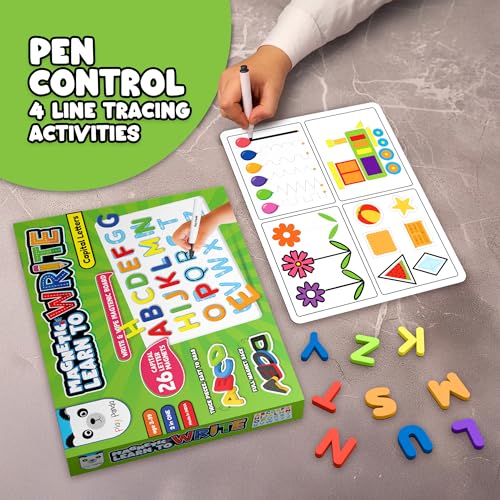 Image of Play Panda Learn to Write Capital Letter Magnetic Learning Board Game for Kids