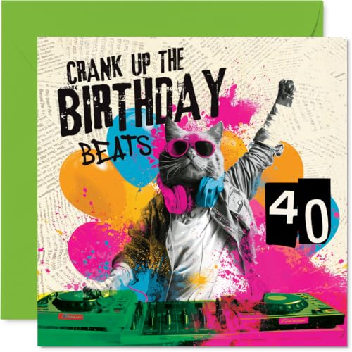 Playful 40th Birthday Card, Turn Up the Fun
