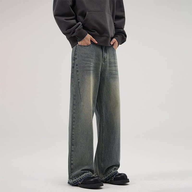 Men's Summer Jeans Korean Street Casual Straight Leg Denim Pants3